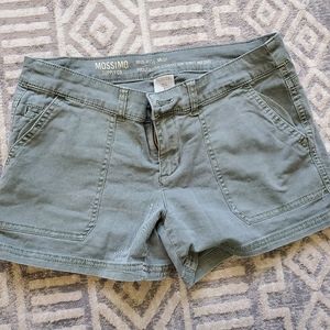 Olive mid rise Jean shorts